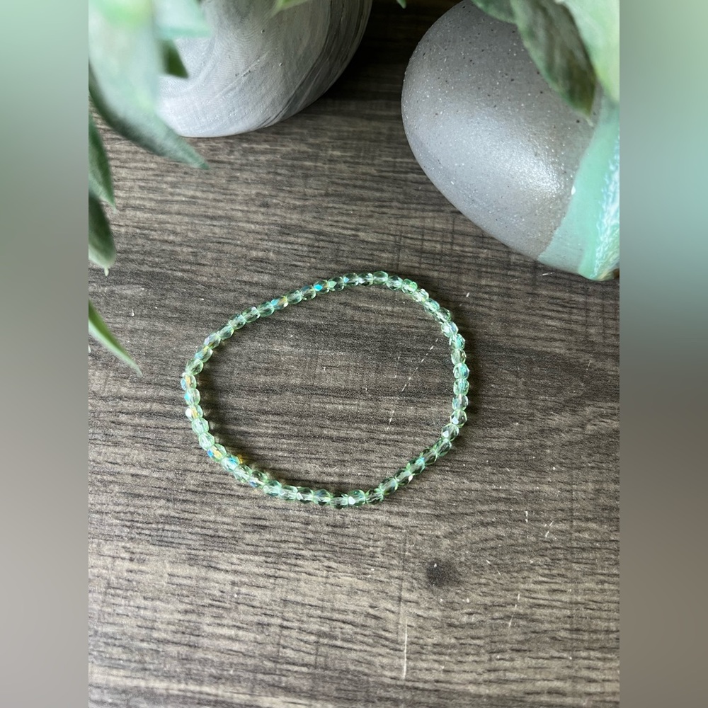 Light Green Beaded Bracelet